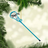 Artparel Custom Lacrosse Uniform Ornaments 2024 Lacrosse Gloves and Stick Acrylic Ornament Lacrosse Player Ornament Gifts for Lacrosse Lovers Lacrosse Sport Gifts (LC15)
